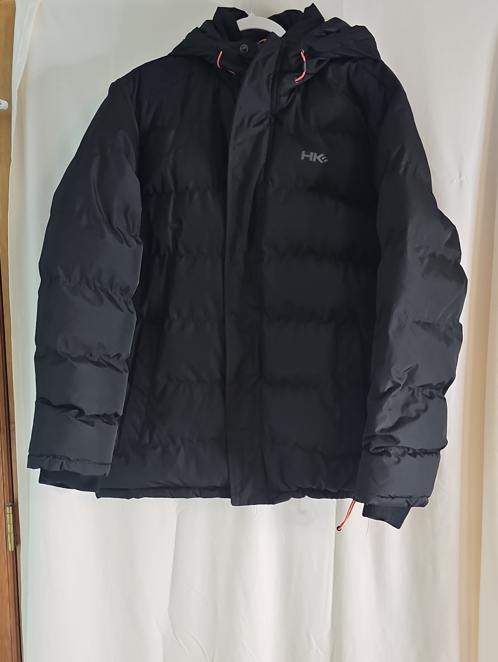 Hawke & Co Black Hooded Puffer Jacket with Subtle Logo